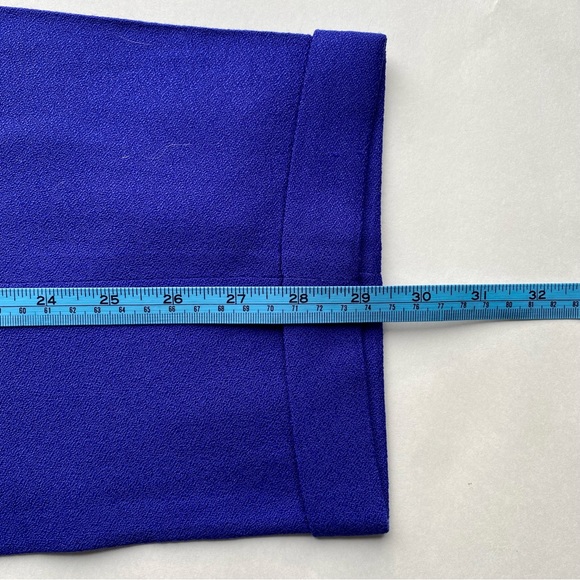 Vintage High Waisted Wool Trousers - Electric Blue - Picture 10 of 13